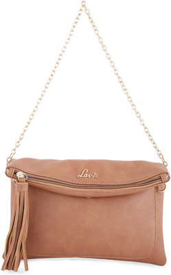 

Lavie Women Evening/Party Tan Leatherette Sling Bag