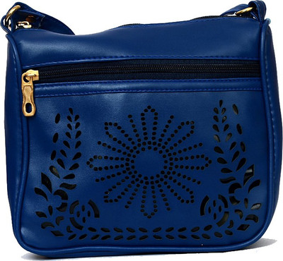 

Rish Women Casual Blue PU Sling Bag