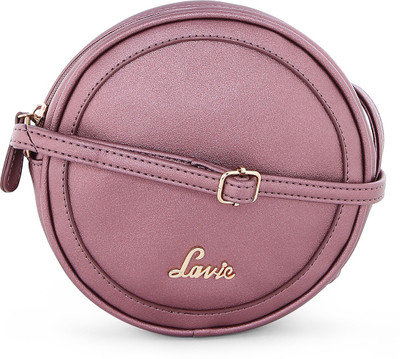

Lavie Women Evening/Party Pink Leatherette Sling Bag