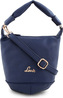 

Lavie Women Evening/Party Blue Leatherette Sling Bag