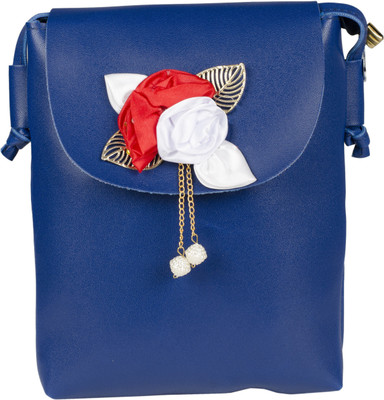 

Skylarker Girls Casual Blue Leatherette Sling Bag