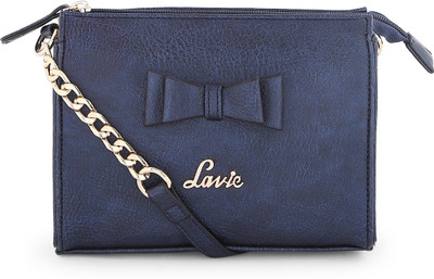 

Lavie Women Evening/Party Blue Leatherette Sling Bag