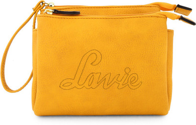 

Lavie Women Evening/Party Yellow Leatherette Sling Bag