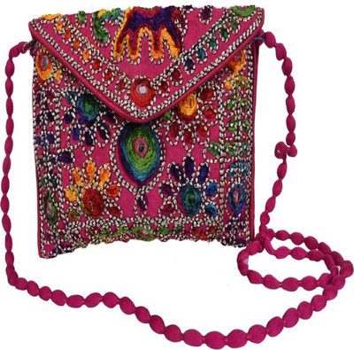 

VYXOO Girls Casual, Formal Multicolor Cotton Sling Bag