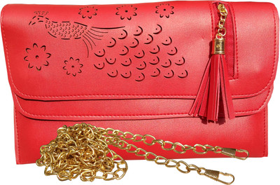 

Rythem Women Evening/Party, Casual, Formal Red Leatherette Sling Bag