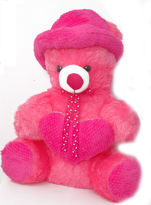 

DINAARKAN PINK TEDDY BEAR WITH CAP SOFT TOY 62 cm - 62 cm(Pink)