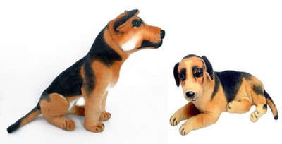 

DINAARKAN SOFT TOY COMBO OF FULL SITTING GERMAN SHEPHERD DOG 30 cm & HALF SITTING GERMAN SHEPHERD DOG 50 cm - 50 cm(Brown)