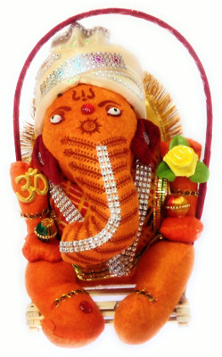 

DINAARKAN HANGING GANPATI WITH TURBAN 13 Inches - 32 cm(Multicolor)