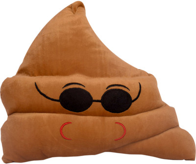 

Vinayaka Fab Stuffed Emoji Emoticon Cushion Poop Shaped Cool Face Toy with Filling Inserts. - 35 cm(Brown)