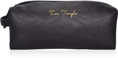 

Zen Temple Men Leather Toiletry Bag - Black Travel Toiletry Kit(Black)