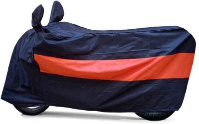 Road Emperor Two Wheeler Cover for Royal Enfield(Bullet 350, Black, Orange)