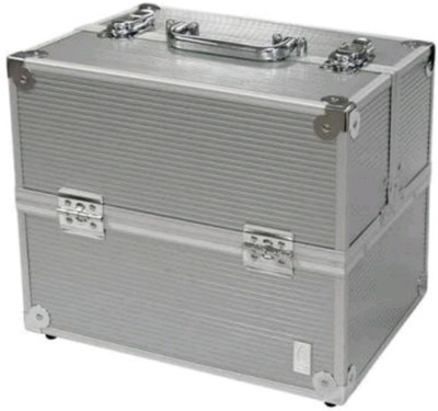 

stockhawkers METALLIC SILVER001 WOMEN MAKE UP VANITY, JEWELLERY STORAGE BOX Vanity Box(METALLIC SILVER)