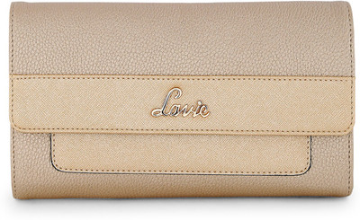 

Lavie Women Casual Beige Artificial Leather Wallet(5 Card Slots), Gold