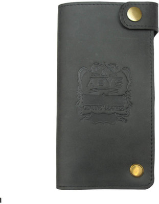 

ABYS Women Casual Grey Genuine Leather Wrist Wallet(20 Card Slots)