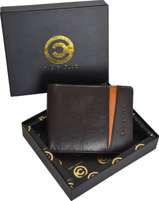 

Cuero Cubo Men Brown Genuine Leather Wallet(6 Card Slots), Cream and brown