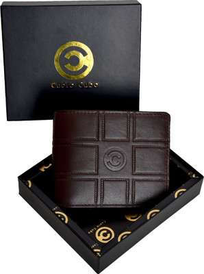 

Cuero Cubo Men Brown Genuine Leather Wallet(7 Card Slots), Chocolate brown