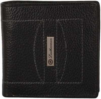 

Leatherman Men Black Genuine Leather Wallet(11 Card Slots)