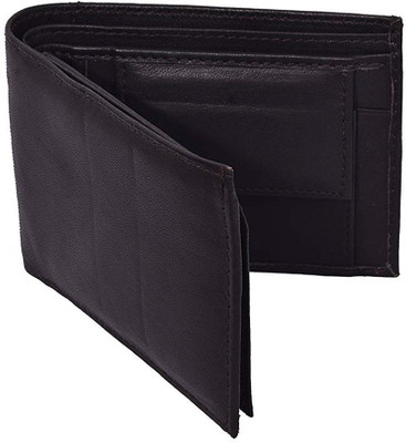

LAER Boys Black Genuine Leather Wallet(10 Card Slots)