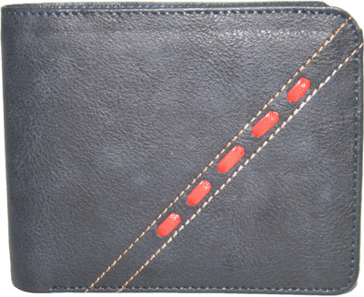 

woodland1 Men Black Artificial Leather Wallet(5 Card Slots), Blue