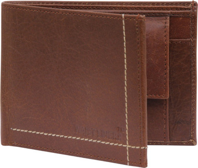 

WAIST LINERS Men Brown Genuine Leather Wallet(6 Card Slots)