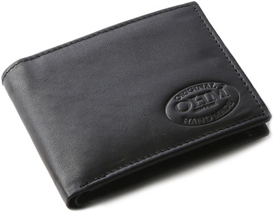 

OHM New York Men Black Genuine Leather Wallet(5 Card Slots)