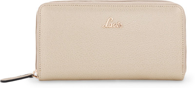 

Lavie Women Casual White Artificial Leather Wallet(5 Card Slots), Gold