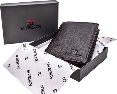

SH DESIGN Men Brown Genuine Leather Wallet(5 Card Slots)