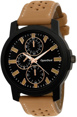 

OpenDeal Stylish New Dial Brown Leather Belt Watch For Men & Boys Watch - For Men
