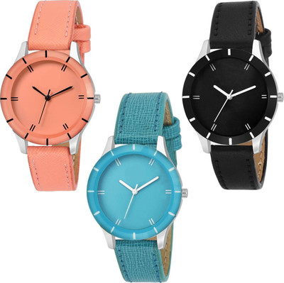 

OpenDeal New Combo Pack 3 Best Designer Multicolor Leather Belt Watch For Girls & Women ODCG-06 Watch - For Girls