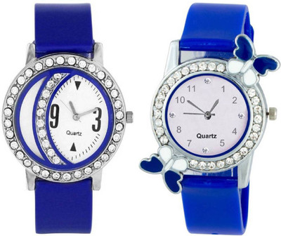 

Rage Enterprise New Fancy Blue Diamond & Butterfly Dial Girls Watch - For Men & Women