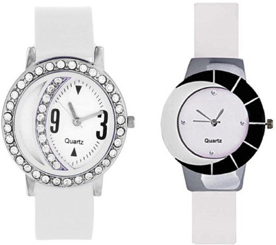 Rage Enterprise New Stylish White Diamond Fancy Chand Men & Women Watch - For Boys & Girls