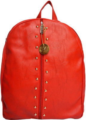 

Fashion Knockout Red Leather Pithu Bag 4 L Backpack(Red)