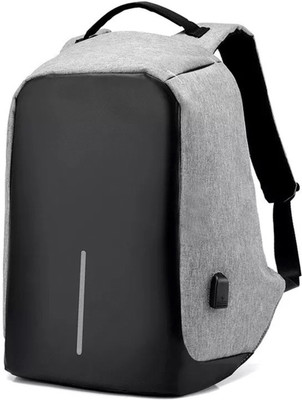 

Fur Jaden Grey Anti Theft Backpack 15 L Backpack(Grey, Black)