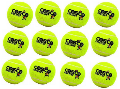 Cosco Light Cricket Tennis Balls - Yellow (Pack of 12) With SportsHouse Wrist Band - Tennis Ball(Pack of 12, Yellow)