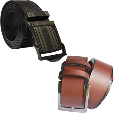 LOOPA Men Formal Brown Synthetic Belt