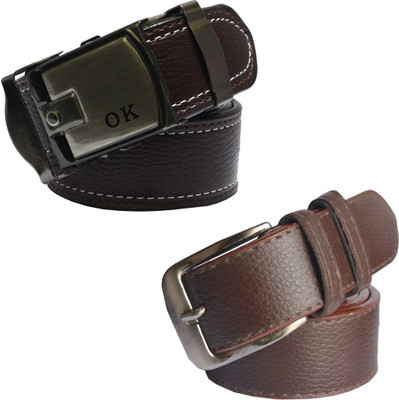 

LOOPA Men Formal Brown Synthetic Belt