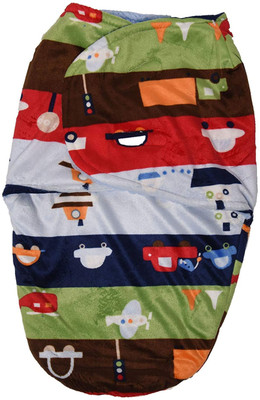 

Baby Bucket Printed  Swadding Baby Blanket(Fur, Multicolor