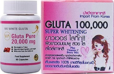 

Gluta 20000 Mg - Skin Whitening Pills and 1,00,000mg soap(60 g)