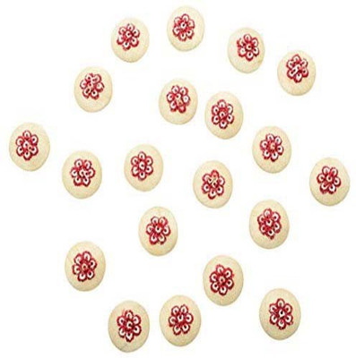 

Fabric and Lace BT022F Fabric, Metal Buttons(Pack of 20)