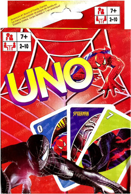 

Golden Feather Kids Playing Cards UNO Cards Spiderman UNO CARDS(Red)