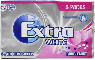 

Wrigleys Extra White Bubblemint Gum - 5 Pack (5x10pc) Original Chewing Gum(70 g)