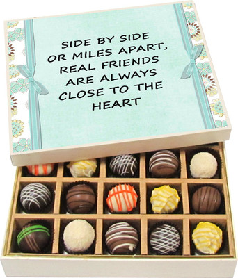

Chocholik Side by Side or Miles Apart - Dark, Milk, White Chocolate Truffles - 20pc Truffles(300 g)