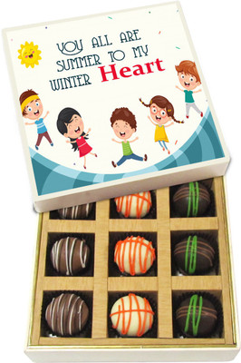 

Chocholik You All Are Summer To My Winter Heart - Dark, Milk, White Chocolate Truffles - 9pc Truffles(135 g)