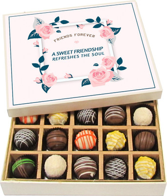

Chocholik A Sweet Friendship Refreshes the Soul - Dark, Milk, White Chocolate Truffles - 20pc Truffles(300 g)