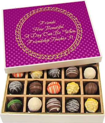 

Chocholik Friends How Beautiful a Day Can Be - Dark, Milk, White Chocolate Truffles - 20pc Truffles(300 g)