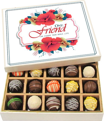 

Chocholik One Friend Can Change Your Whole Life - Dark, Milk, White Chocolate Truffles - 20pc Truffles(300 g)