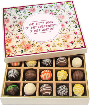 

Chocholik The Better Part of One's Life Consists - Dark, Milk, White Chocolate Truffles - 20pc Truffles(300 g)