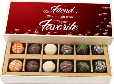 

Chocholik This Is A Gift From Your Favourite - Dark, Milk, White Chocolate Truffles - 12pc Truffles(180 g)