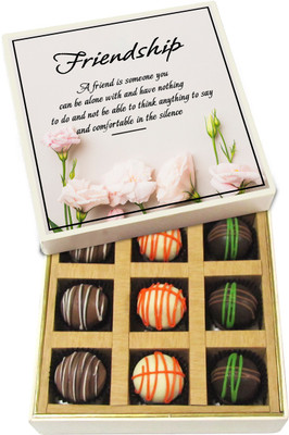 

Chocholik If You Never Had Friend You Never Lived Life - Dark, Milk, White Chocolate Truffles - 9pc Truffles(135 g)