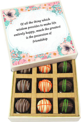 

Chocholik All the Thing Which Wisdom Provides to Make - Dark, Milk, White Chocolate Truffles - 9pc Truffles(135 g)